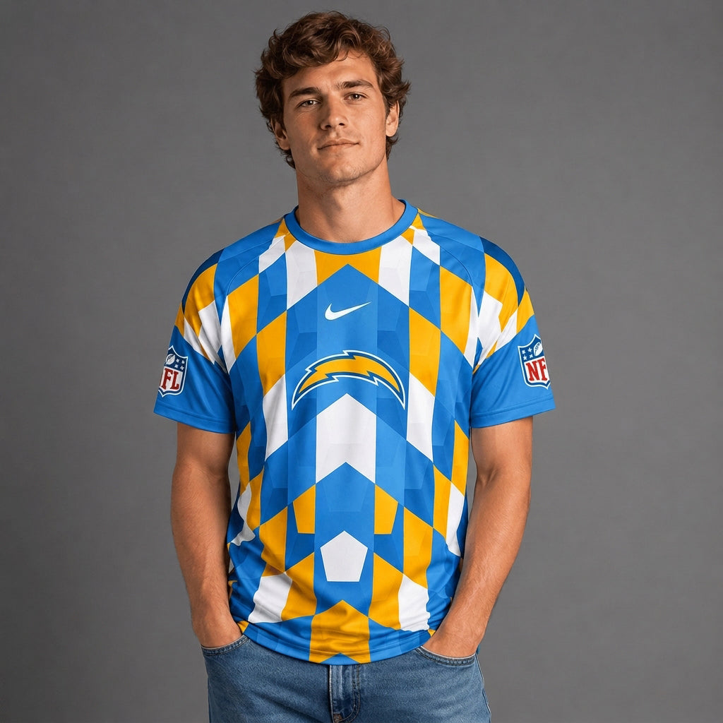 LAC x Premium NFL Geometric Fan Performance T-Shirt