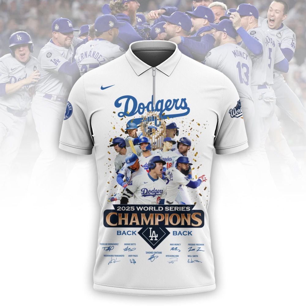LAD x MLB 2025 World Series Champions Zip Polo V1 DatND DVT