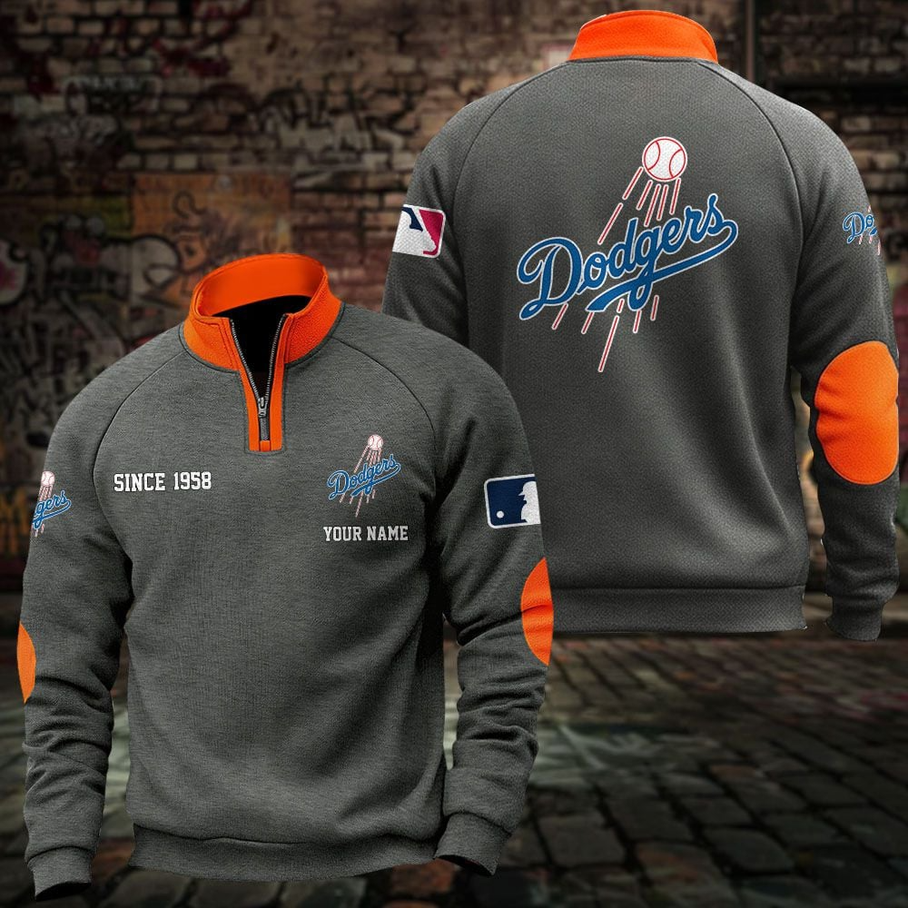 LAD x MLB Sweatshirts Quarter Collared Sweatshirt Pullover DatND DVT
