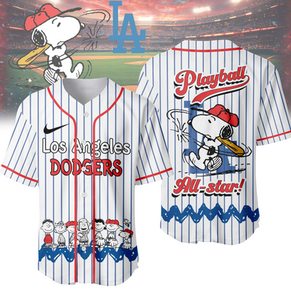 LAD x Premium MLB Snoopy Playball Jersey DDT NTL