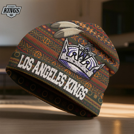 LAK Premium NHL Feathered Beanie Hat DDT CTND