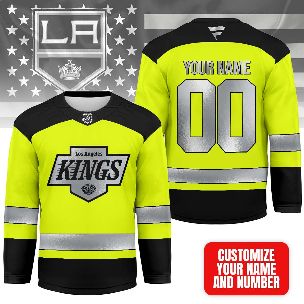 LAK Premium NHL Hi-Vis Safety Hockey Jersey DDT CTND