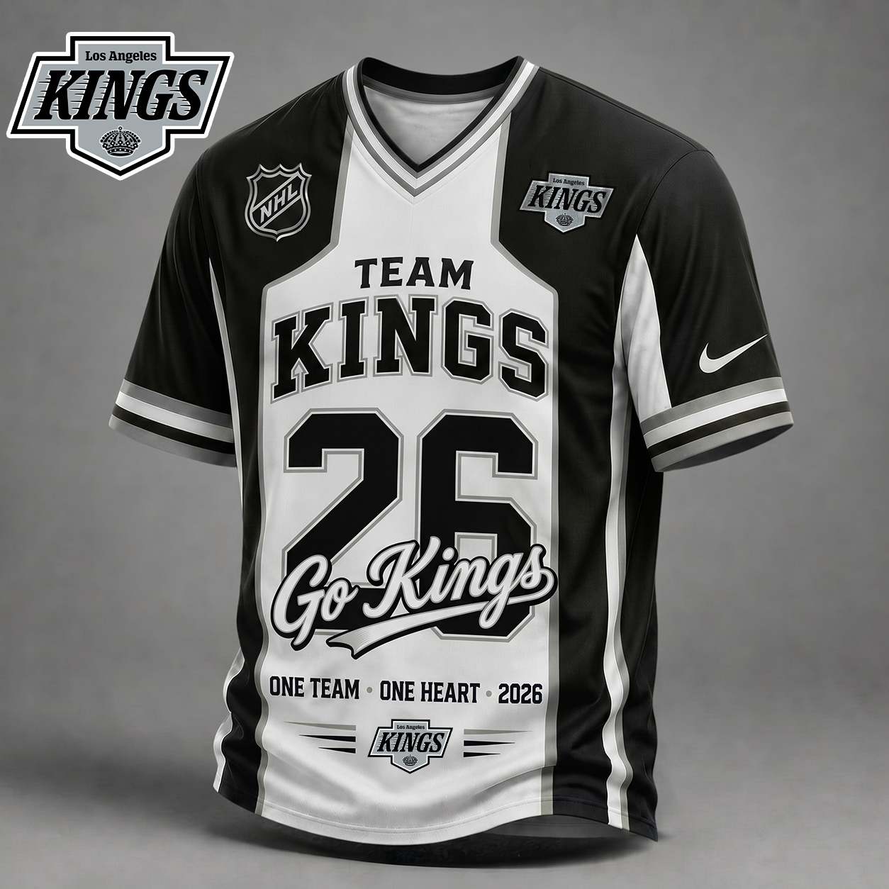 LAK Premium NHL Team Pride V-Neck Jersey DDT  010626 HLPHUONG