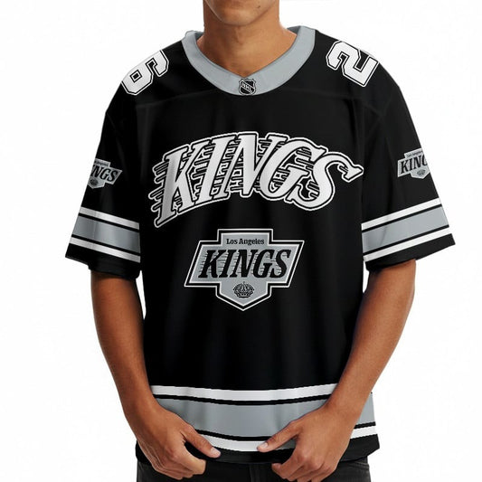 LAK x Hockey Ice Short Sleeves Jersey Shirt Custom Any Number Gift DDT TTTZ