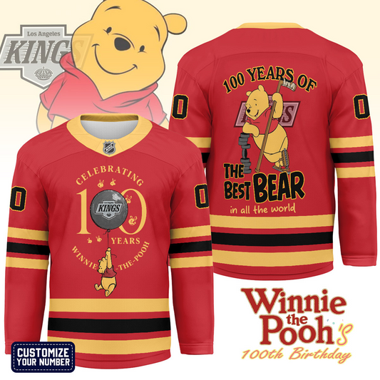 LAK x NHL Premium Winnie The Pooh 100th Anniversary Hockey Jersey DDT CTND
