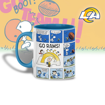 LAR Premium NFL Peanuts Comic Mug DDT  CTND