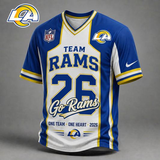 LAR Premium NFL Team Pride V-Neck Jersey DDT  010626 HLPHUONG