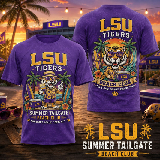 LSUT Premium NCAA Summer 3D T-Shirt 100626