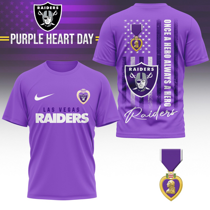 LVR Premium National Purple Hear Day 3D Shirt  300626
