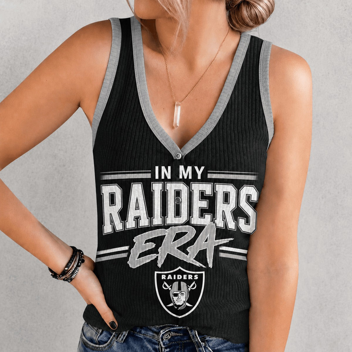LVR x NFL Women V-Neck Ribbed Tank Top Premium Personalized Gift For Fan 250626