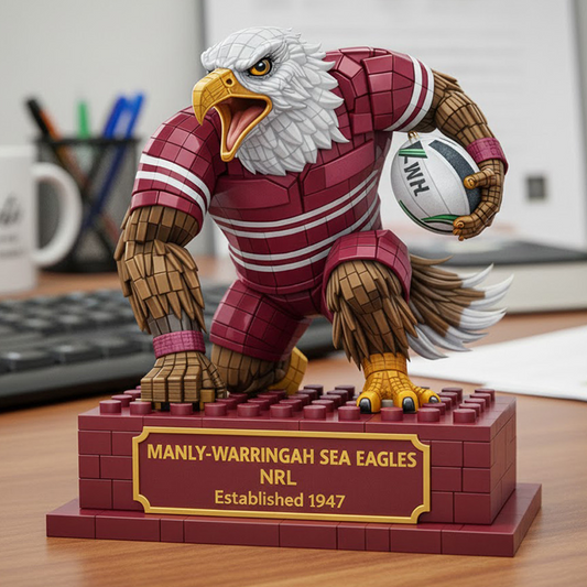 MAN X Premium NRL Special Mascot Acrylic Block Plaque Limited Editions NDT NHT