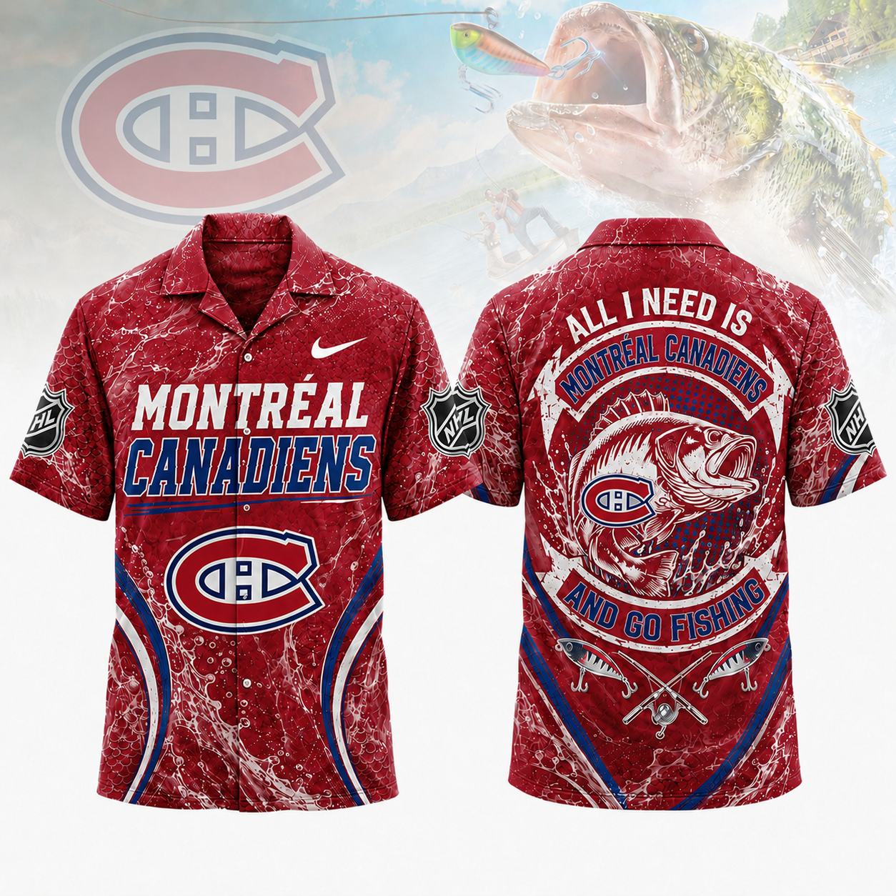 MC Premium NHL Fishing Splash 3D Shirt DDT 250526 NTL
