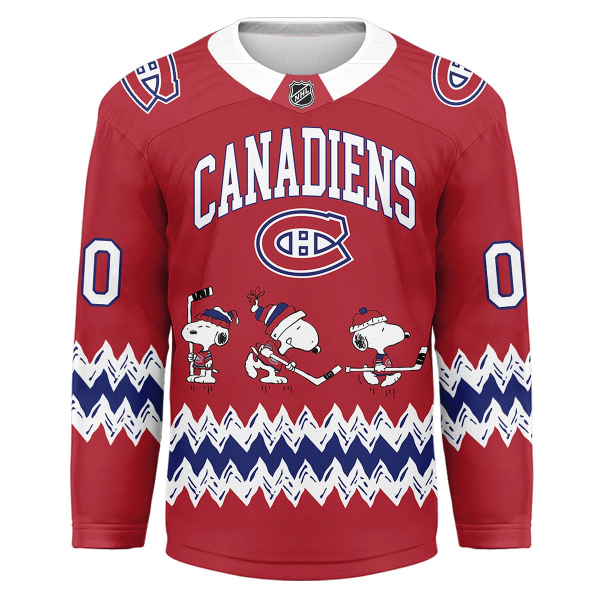 MC Premium NHL Snoopy Personalized Hockey Jersey DDT NTL