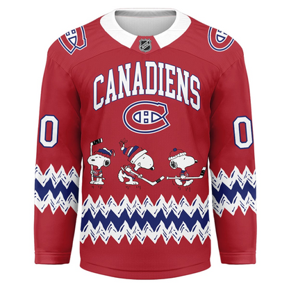 MC Premium NHL Snoopy Personalized Hockey Jersey DDT NTL
