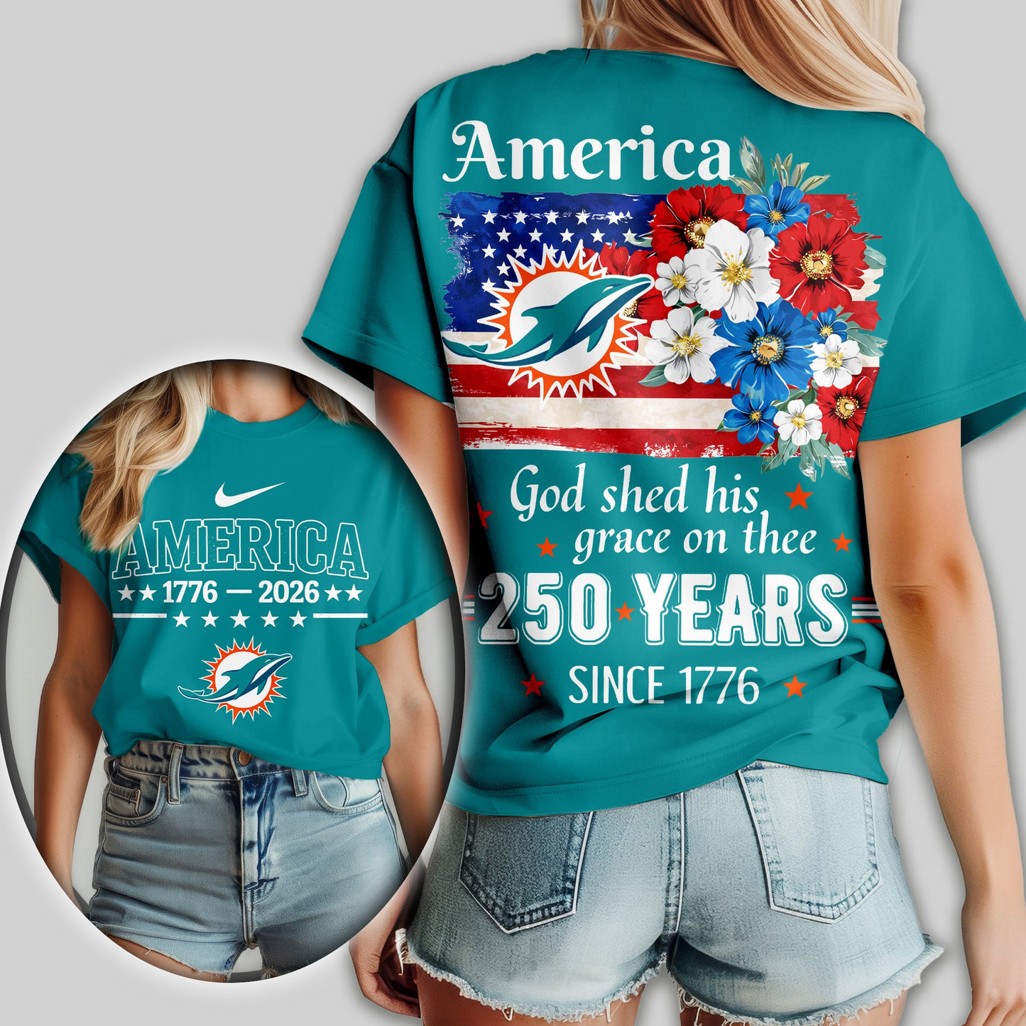 MD Premium NFL America God Shed His Grace On Thee Women Shirt DDT  NTL