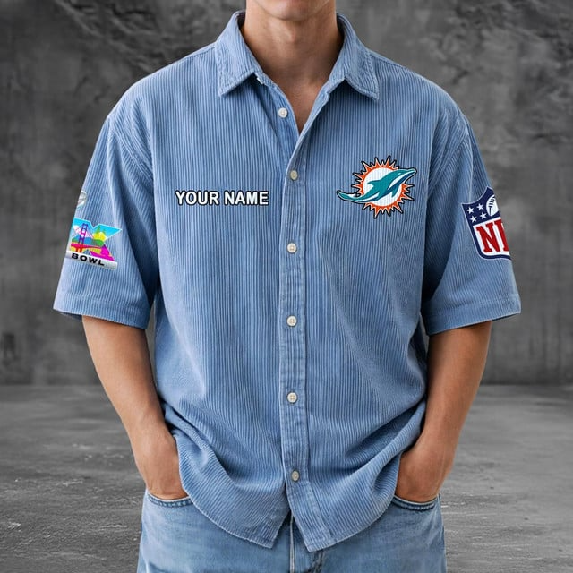 MD x NFL Men Seersucker Button Shirt DDT NTL