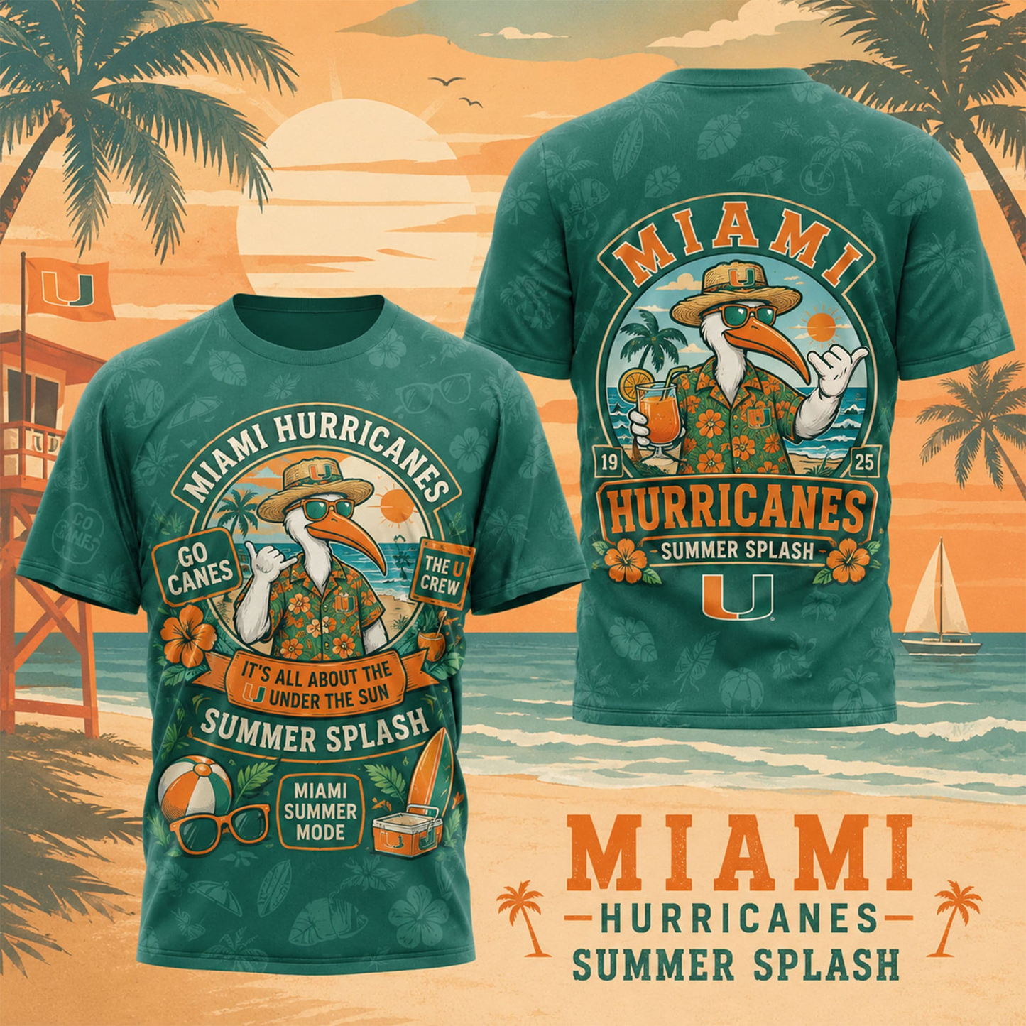 MH Premium NCAA Summer 3D T-Shirt 100626
