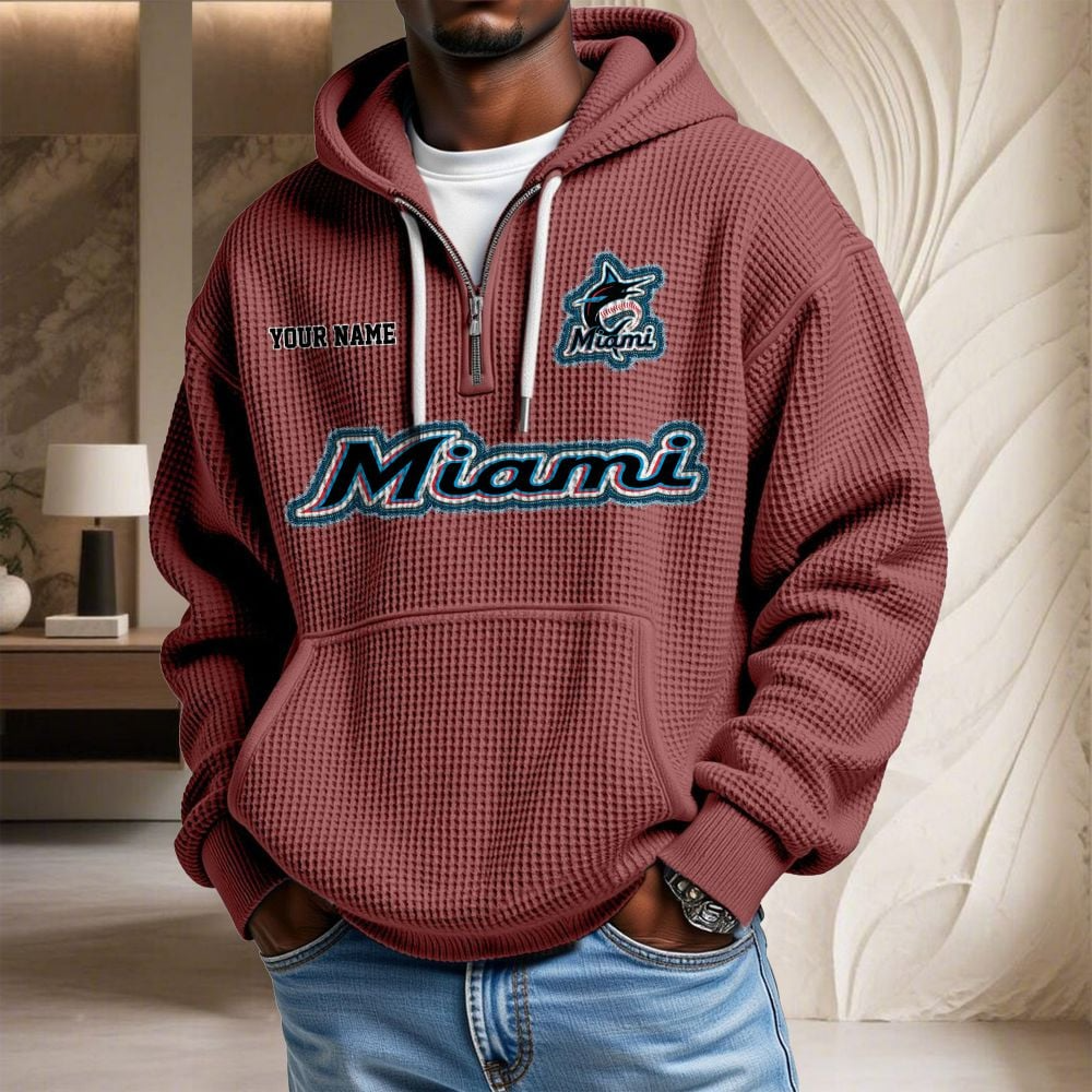 MIA x MLB Waffle Hoodie DATND TANTD
