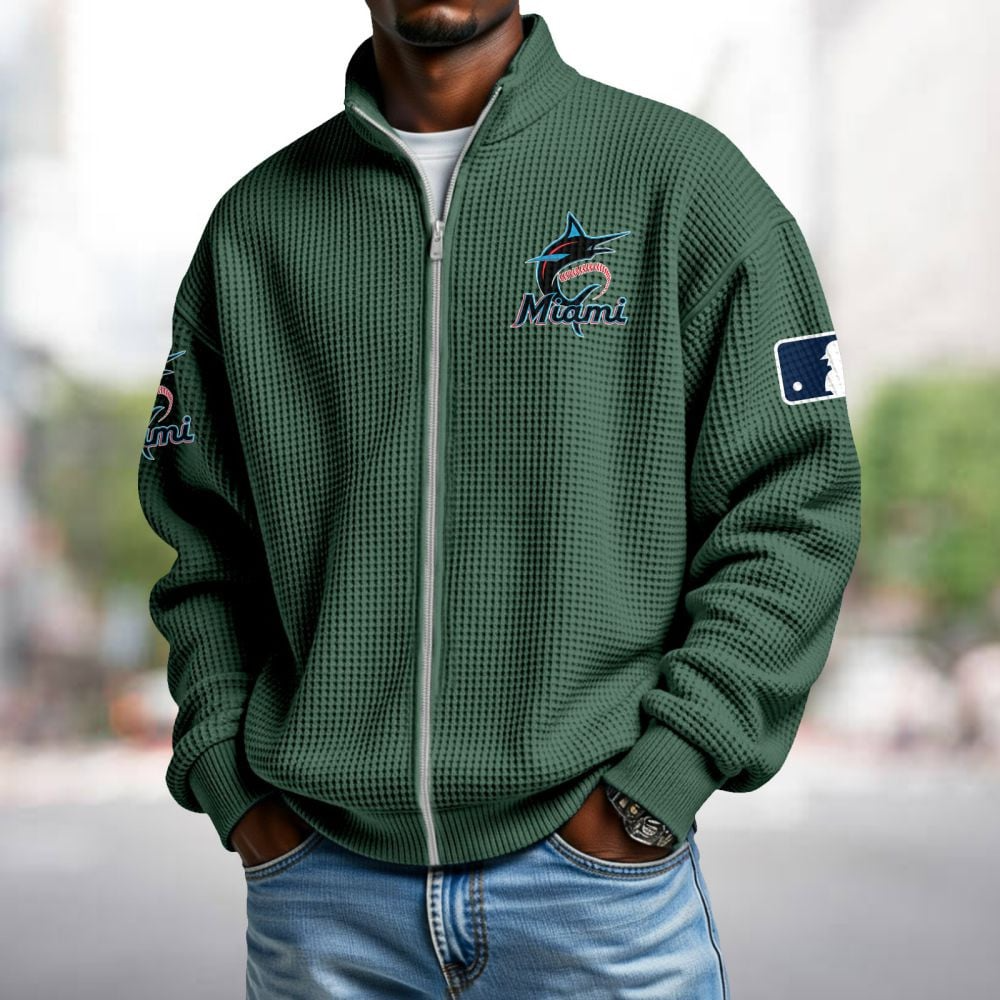 MIA x MLB Waffle Zip-Up Sweatshirt DatND DVT