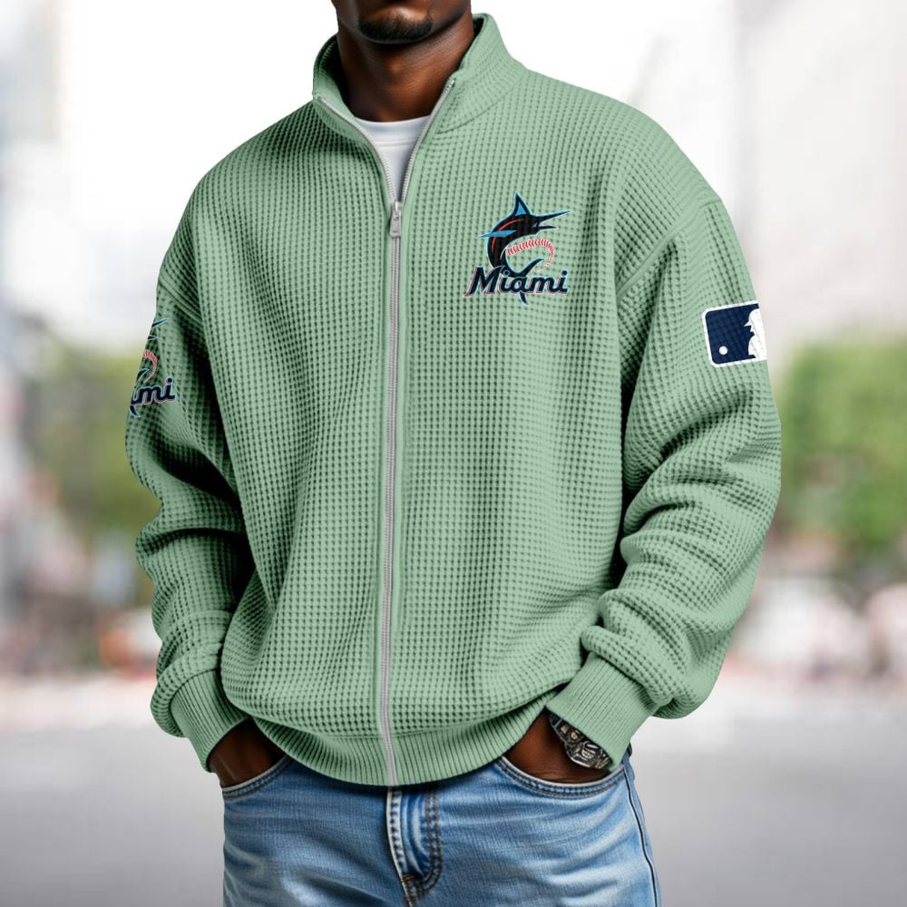 MIA x MLB Waffle Zip-Up Sweatshirt DatND DVT