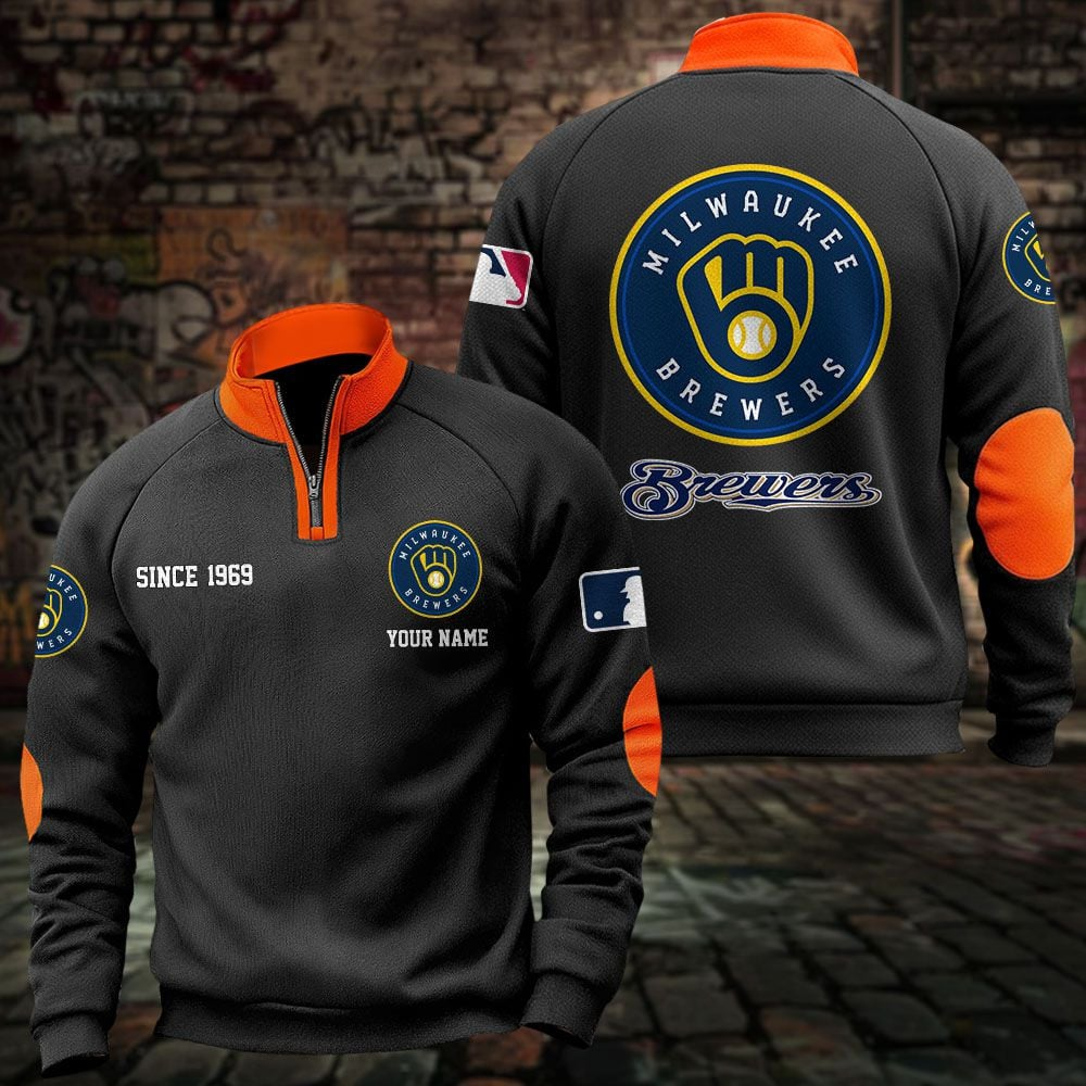 MIL x MLB Sweatshirts Quarter Collared Sweatshirt Pullover DatND DVT