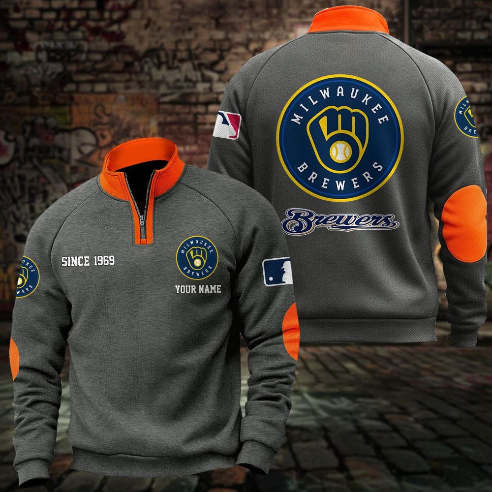 MIL x MLB Sweatshirts Quarter Collared Sweatshirt Pullover DatND DVT