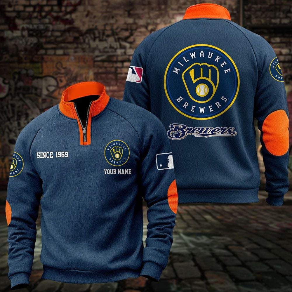 MIL x MLB Sweatshirts Quarter Collared Sweatshirt Pullover DatND DVT