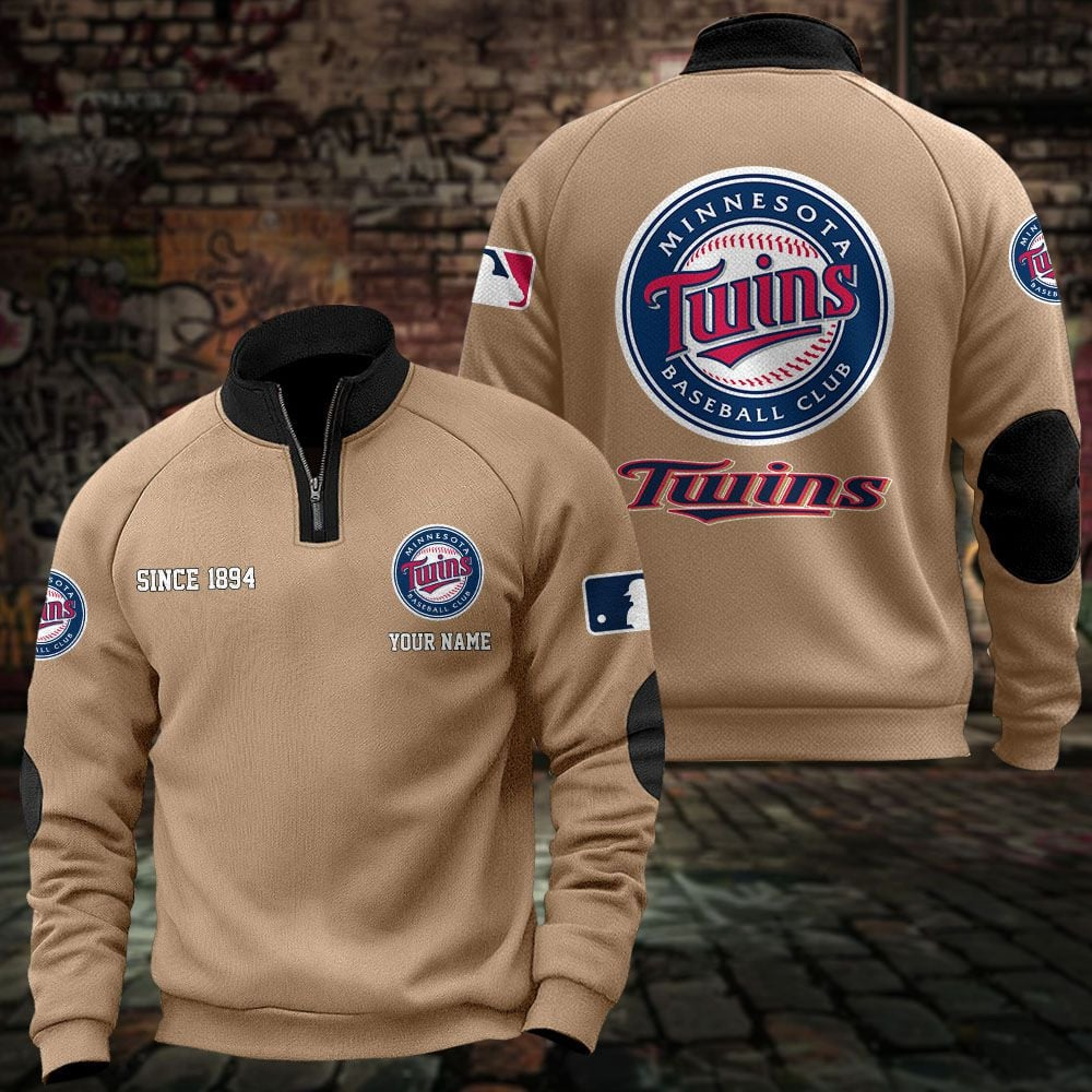 MIN x MLB Sweatshirts Quarter Collared Sweatshirt Pullover DatND DVT