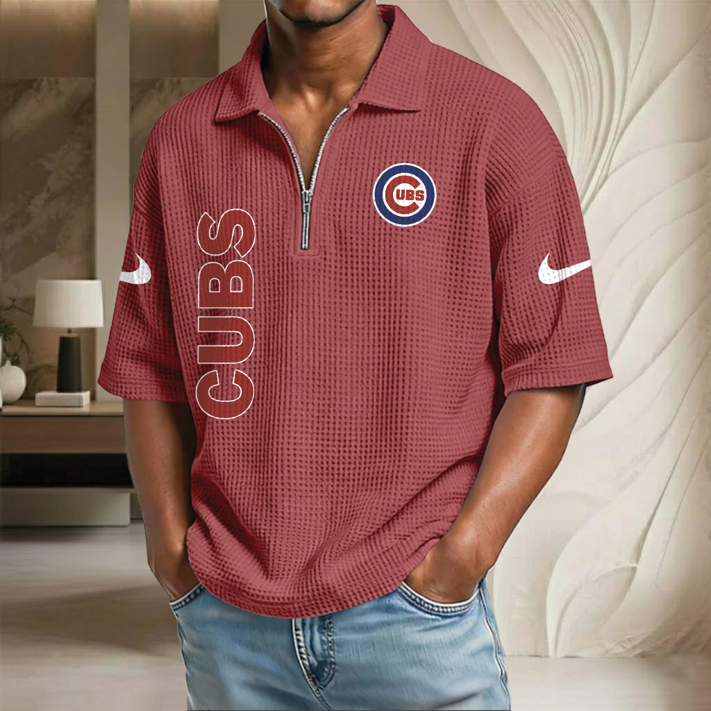MLB x CC Waffle Half-Zip Polo Shirt HLP 070326 HLPHUONG