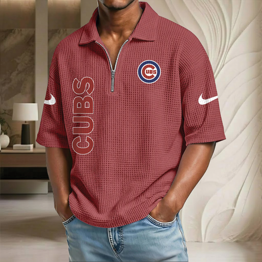 MLB x CC Waffle Half-Zip Polo Shirt HLP 070326 HLPHUONG