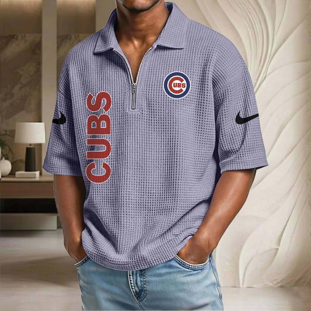 MLB x CC Waffle Half-Zip Polo Shirt HLP 070326 HLPHUONG