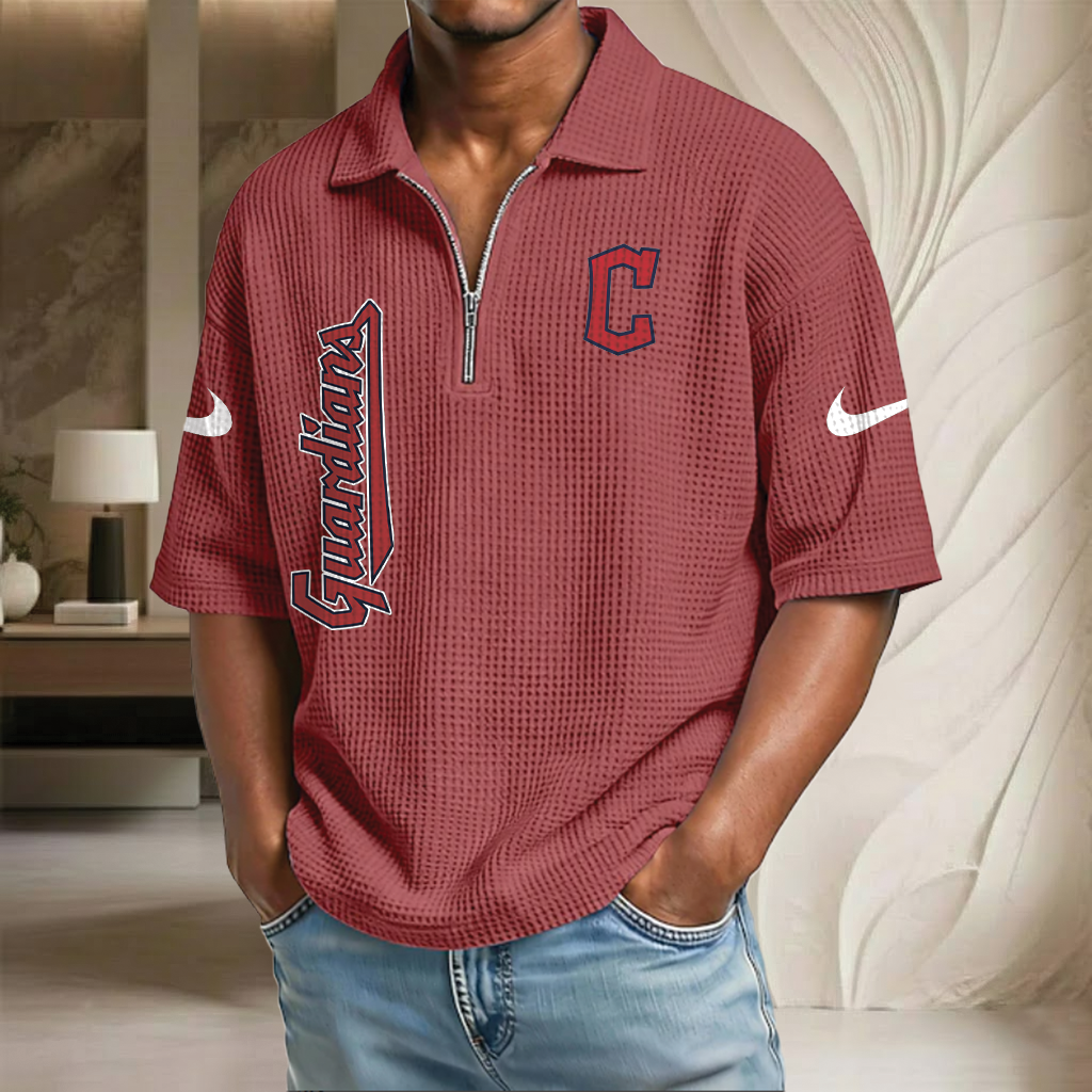 MLB x CG Waffle Half-Zip Polo Shirt HLP 070326 HLPHUONG