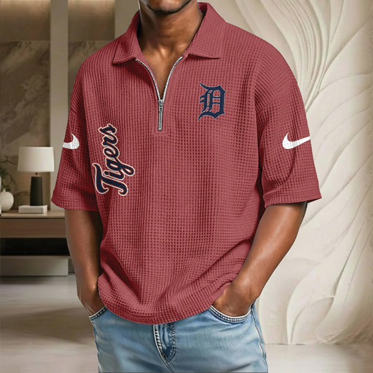 MLB x DT Waffle Half-Zip Polo Shirt HLP 070326 HLPHUONG