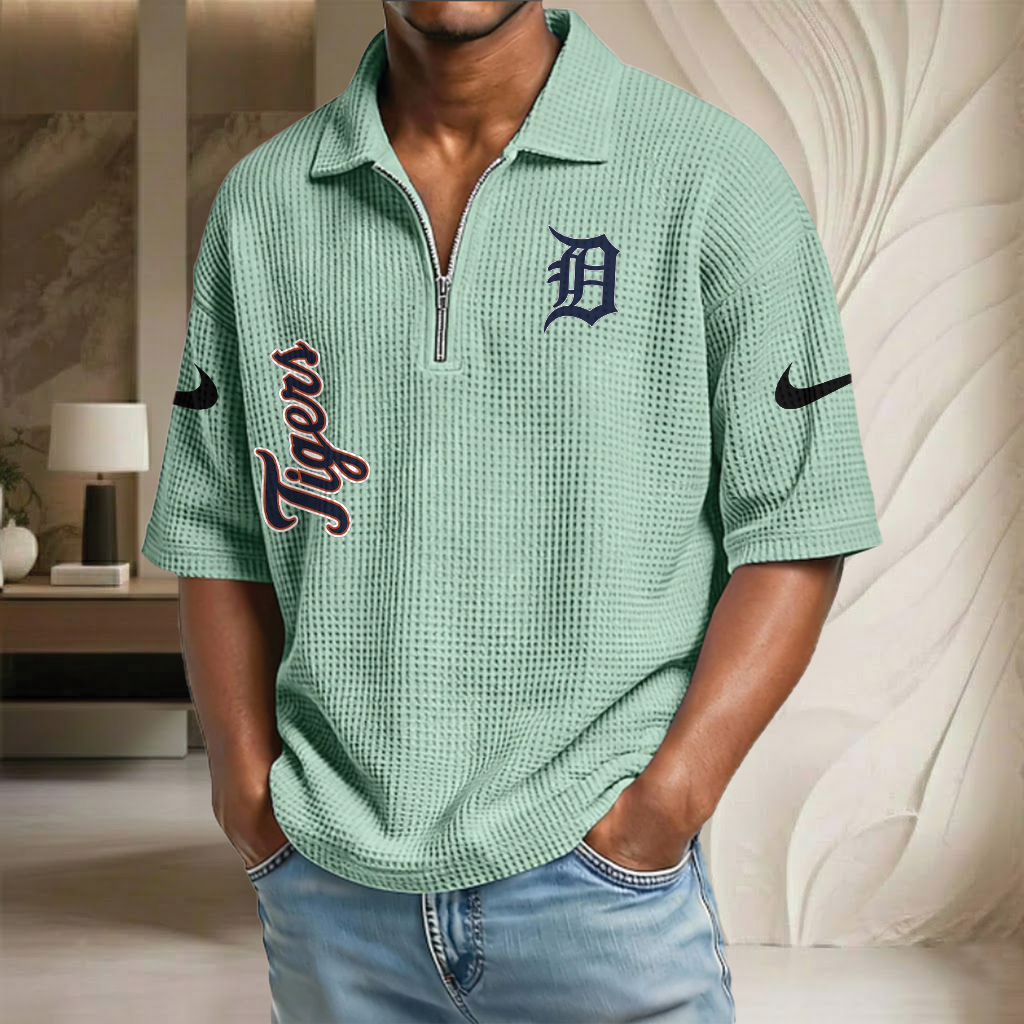 MLB x DT Waffle Half-Zip Polo Shirt HLP 070326 HLPHUONG