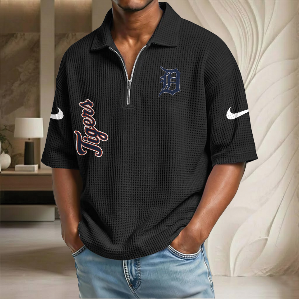 MLB x DT Waffle Half-Zip Polo Shirt HLP 070326 HLPHUONG