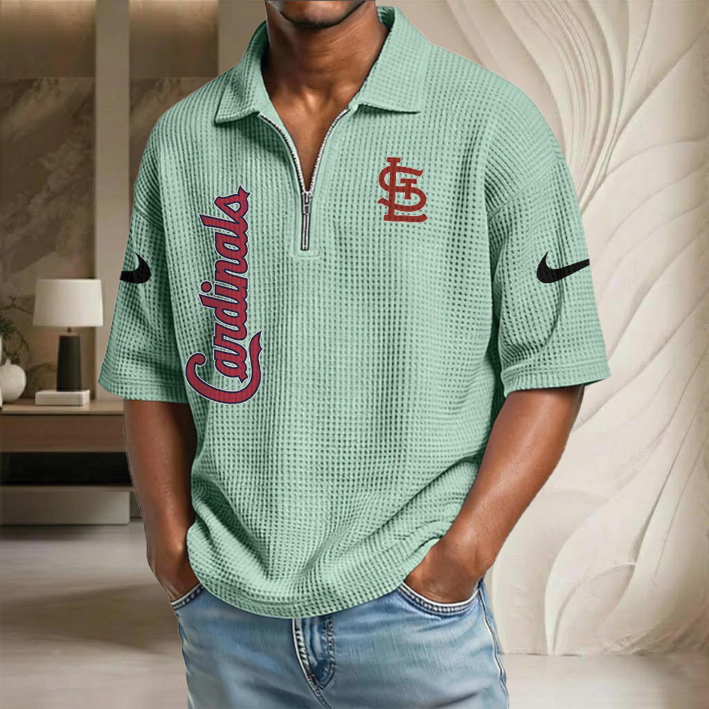 MLB x SLC Waffle Half-Zip Polo Shirt HLP 070326 HLPHUONG