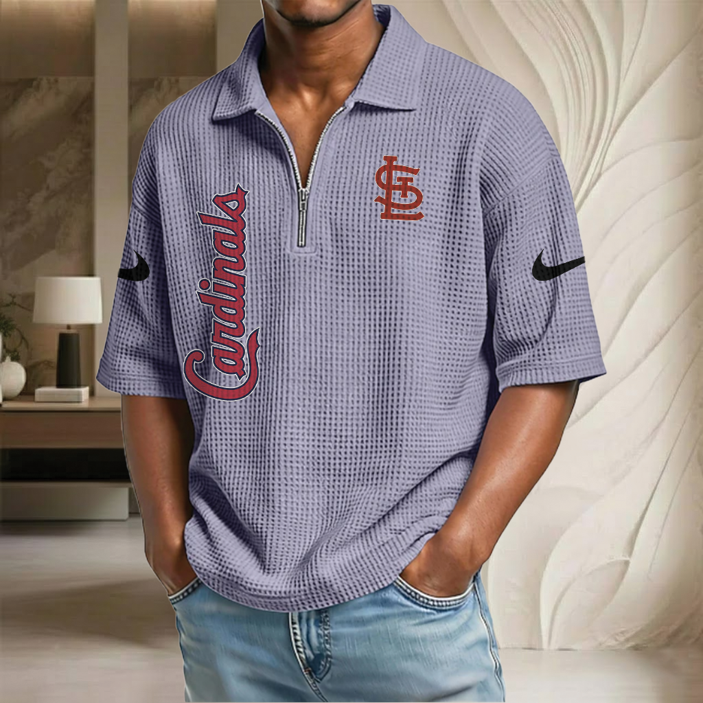 MLB x SLC Waffle Half-Zip Polo Shirt HLP 070326 HLPHUONG