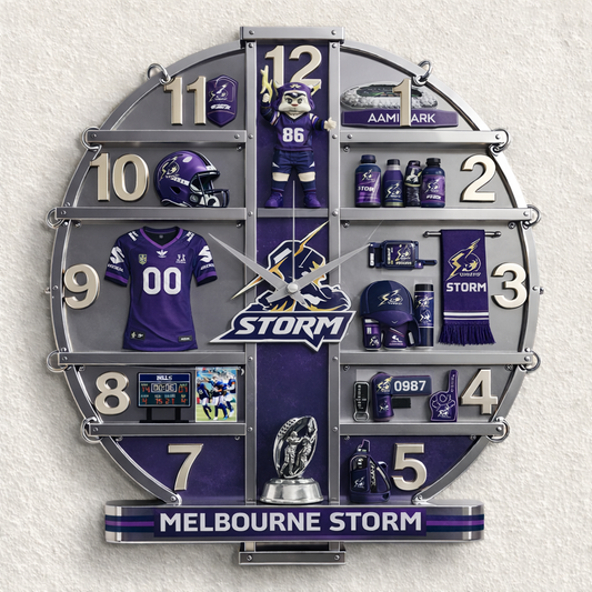 MS x NRL 3D Visual Effect Acrylic Wall Clock DDT CTND