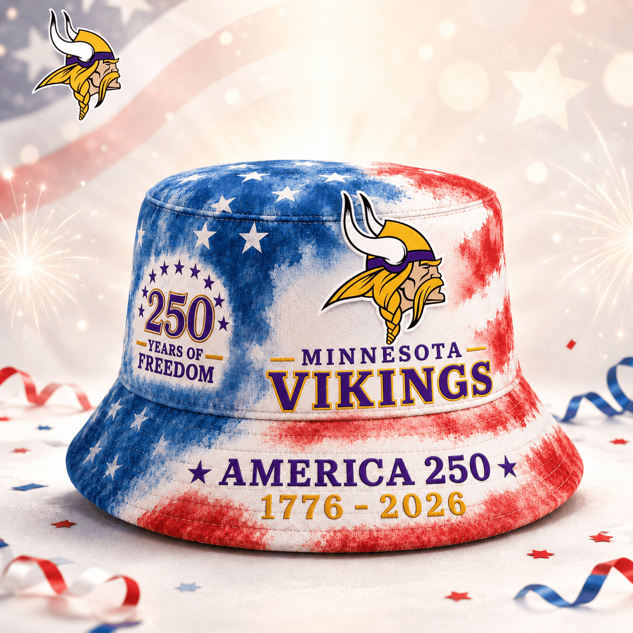MV Premium NFL 250 Years Of Freedom Bucket Hat 120626