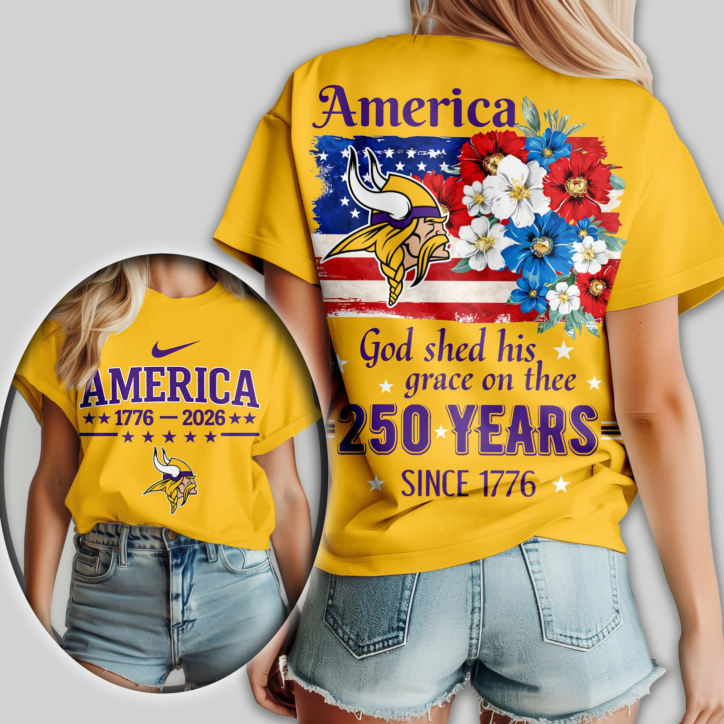 MV Premium NFL America God Shed His Grace On Thee Women Shirt DDT  NTL