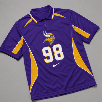 MV Premium NFL Custom Number Sports Style Polo Shirt