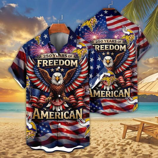 MV x NFL America 250th Anniversary Eagles Hawaiian Shirt 090626