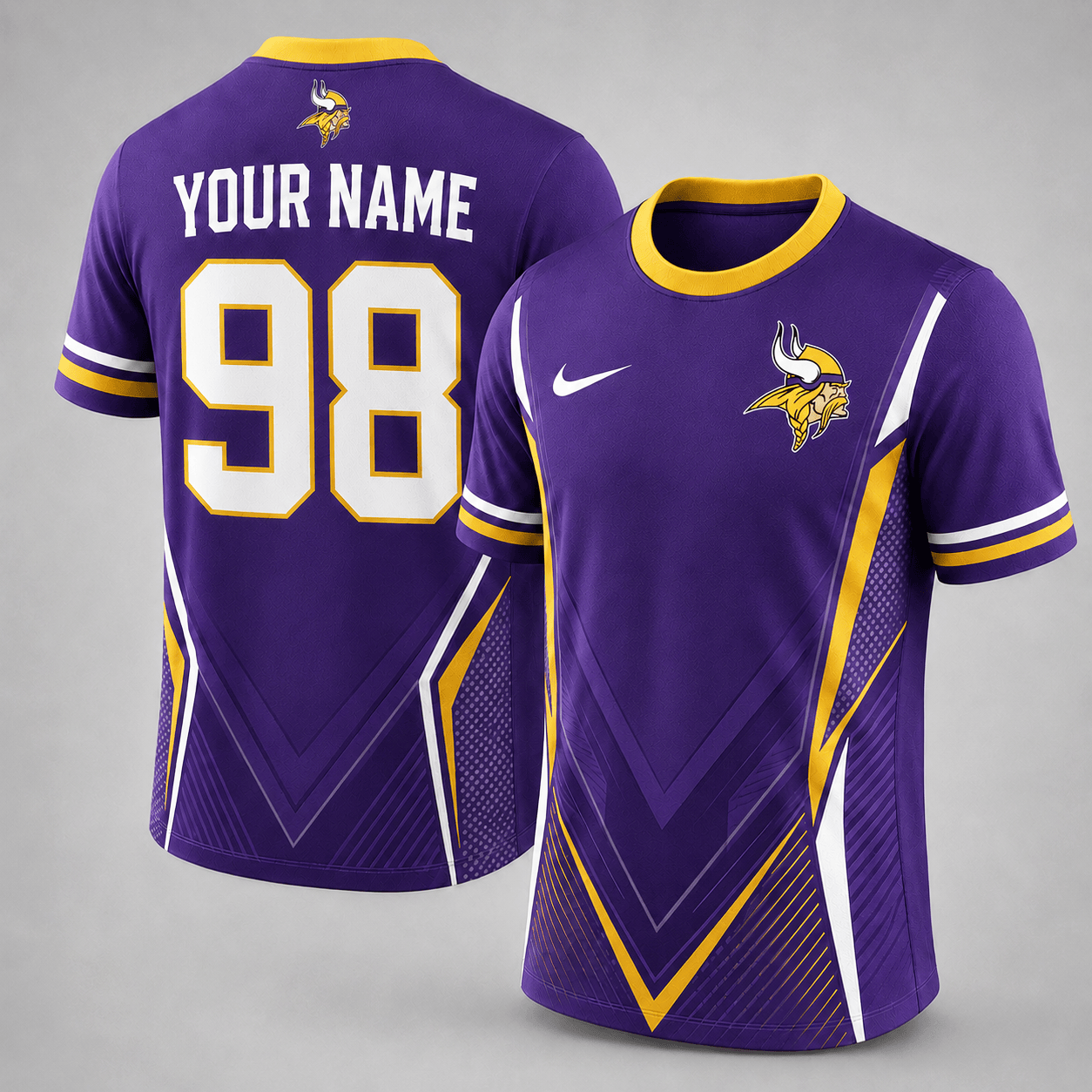 MV x NFL Custom Name Number Personalized Athletic T-Shirt