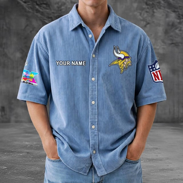 MV x NFL Men Seersucker Button Shirt DDT NTL