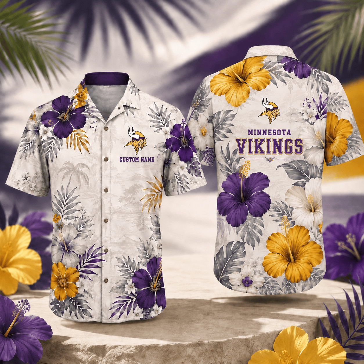 MV x NFL Tropical Floral Hawaiian Shirt 160626
