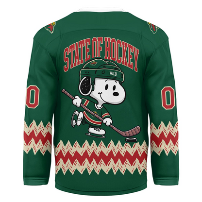 MW Premium NHL Snoopy Personalized Hockey Jersey DDT CTND