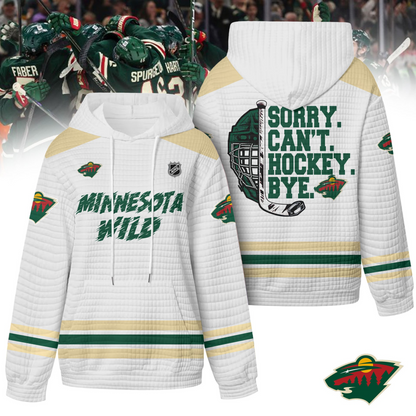 MW Premium NHL Sorry Busy Hockey Waffle Hoodie DDT NTL