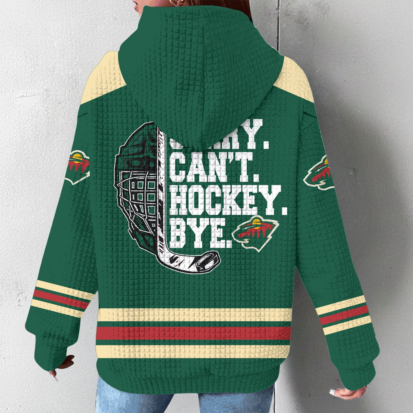 MW Premium NHL Sorry Busy Hockey Waffle Hoodie DDT NTL