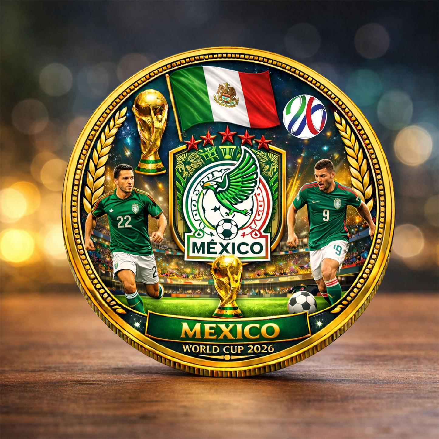 Mexico Premium World Cup Commemorative Coin DDT CTND