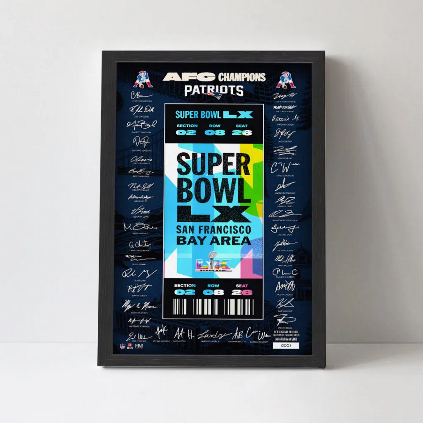 NE 2025 AFC Champions Rectangle Canvas With Inner Frame V1 DatND DVT